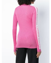 Женский ярко-розовый свитер с круглым вырезом от Fiorucci
