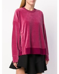 Женский ярко-розовый свитер с круглым вырезом от Moncler