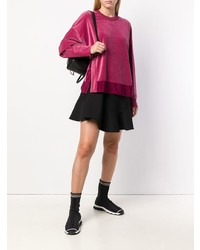 Женский ярко-розовый свитер с круглым вырезом от Moncler