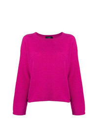Женский ярко-розовый свитер с круглым вырезом от Maison Flaneur