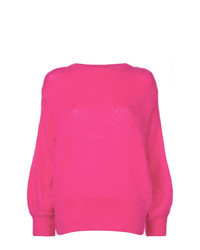 Женский ярко-розовый свитер с круглым вырезом от Maison Flaneur
