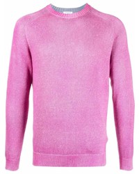 Мужской ярко-розовый свитер с круглым вырезом от Malo