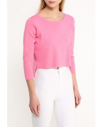 Женский ярко-розовый свитер с круглым вырезом от Pinko