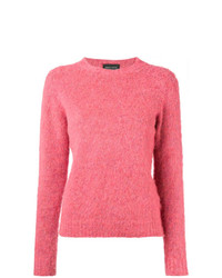 Женский ярко-розовый свитер с круглым вырезом от Roberto Collina