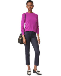 Женский ярко-розовый свитер с круглым вырезом от Equipment