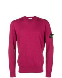 Мужской ярко-розовый свитер с круглым вырезом от Stone Island