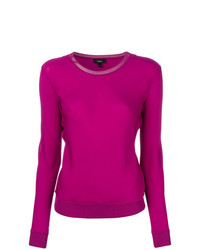 Женский ярко-розовый свитер с круглым вырезом от Theory