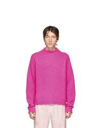 Мужской ярко-розовый свитер с круглым вырезом от Tibi