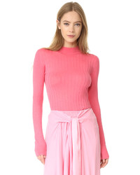 Женский ярко-розовый свитер с круглым вырезом от Tome
