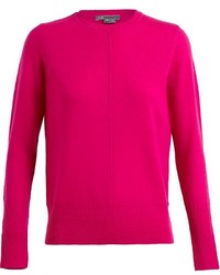 Женский ярко-розовый свитер с круглым вырезом от Vince