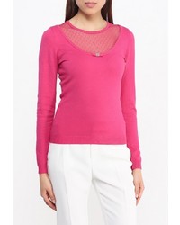 Женский ярко-розовый свитер с круглым вырезом от Zarina