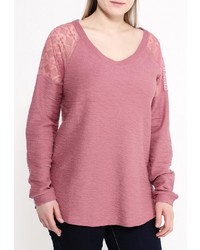 Женский ярко-розовый свитер с круглым вырезом от Zizzi