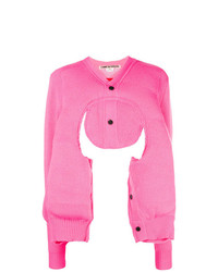 Ярко-розовый свободный свитер от Comme des Garcons