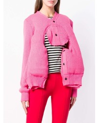Ярко-розовый свободный свитер от Comme des Garcons