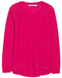 Ярко-розовый свободный свитер от Diane von Furstenberg