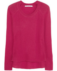 Ярко-розовый свободный свитер от Diane von Furstenberg