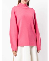 Ярко-розовый свободный свитер от Aspesi