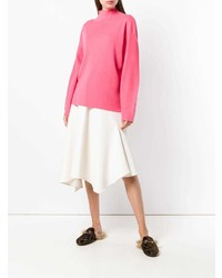 Ярко-розовый свободный свитер от Aspesi
