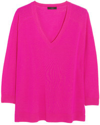 Ярко-розовый свободный свитер от J.Crew