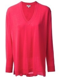 Ярко-розовый свободный свитер от Kenzo
