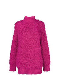 Ярко-розовый свободный свитер от Marni
