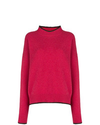 Ярко-розовый свободный свитер от Marni