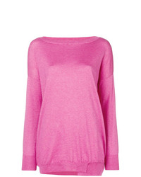 Ярко-розовый свободный свитер от Snobby Sheep
