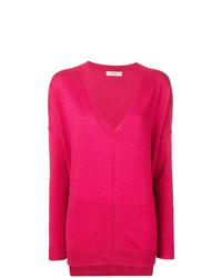 Ярко-розовый свободный свитер от Twin-Set