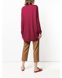 Ярко-розовый свободный свитер от Twin-Set