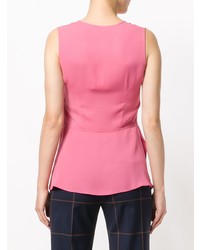 Ярко-розовый топ без рукавов от Theory