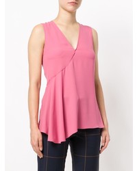 Ярко-розовый топ без рукавов от Theory