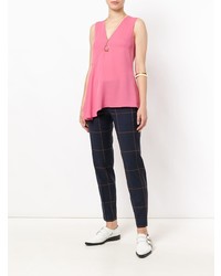 Ярко-розовый топ без рукавов от Theory