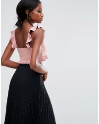 Ярко-розовый укороченный топ от Missguided