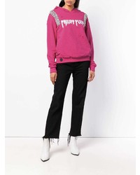 Женский ярко-розовый худи с принтом от Philipp Plein