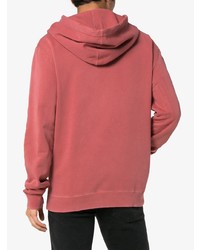 Мужской ярко-розовый худи с принтом от Saint Laurent