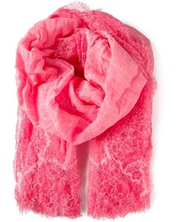 Женский ярко-розовый шарф от Ermanno Scervino