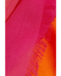 Женский ярко-розовый шарф от Bottega Veneta