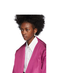 Женский ярко-розовый шелковый бомбер от Gucci