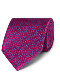Мужской ярко-розовый шелковый галстук от Charvet