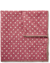 Ярко-розовый шерстяной нагрудный платок в горошек