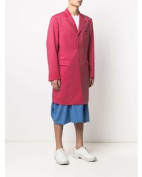 Мужской ярко-розовый шерстяной пиджак от Comme Des Garcons Homme Plus
