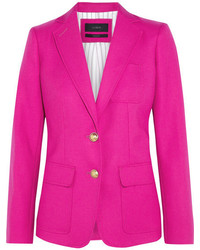 Женский ярко-розовый шерстяной пиджак от J.Crew