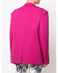 Мужской ярко-розовый шерстяной пиджак от Lanvin