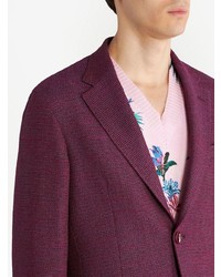 Мужской ярко-розовый шерстяной пиджак от Etro